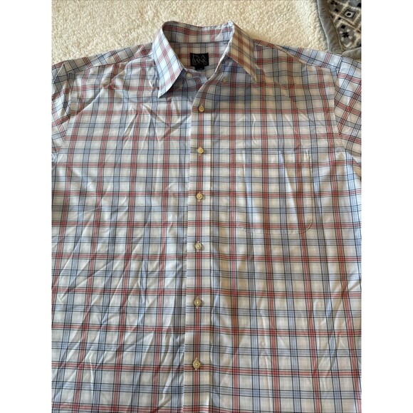 Jos A Bank Traveler Men's shirt Short Sleeve Size XL Multicolored - Picture 4 of 5